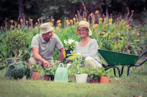 Team reviewing ethical labour compliance in landscaping operations